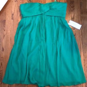 Strapless Jcrew Green Cocktail Dress size 14